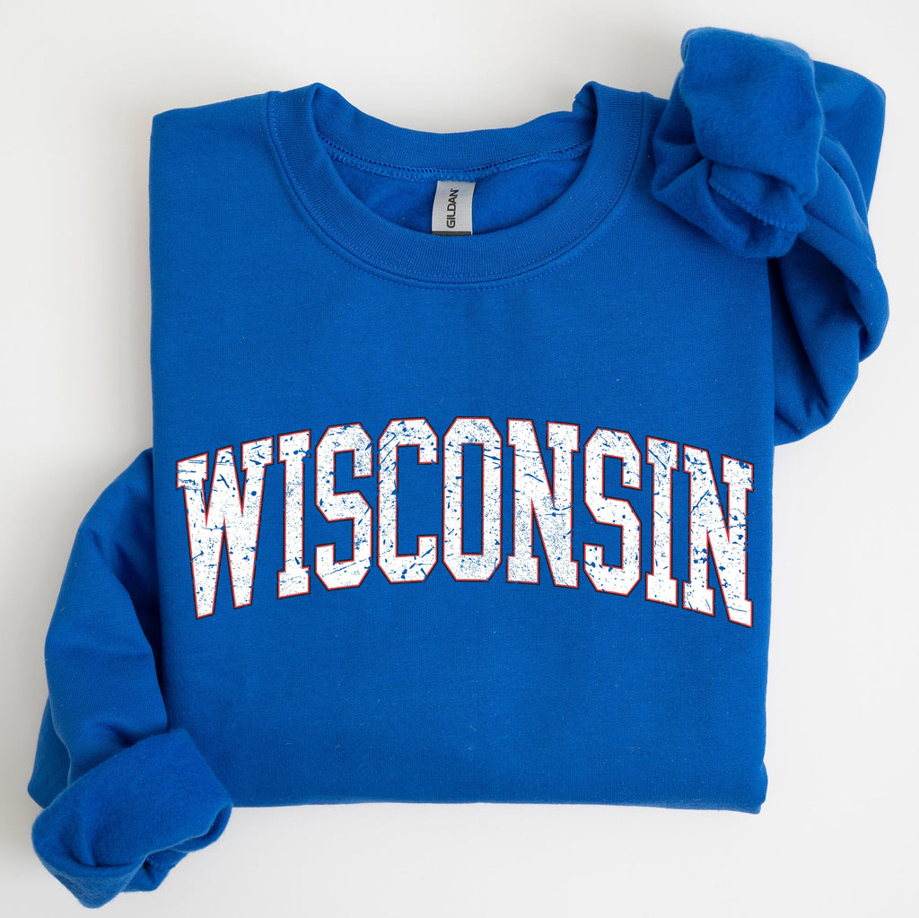 Wisconsin Football Game Day Big Game Touchdown Tailgate Party University State Sweatshirt