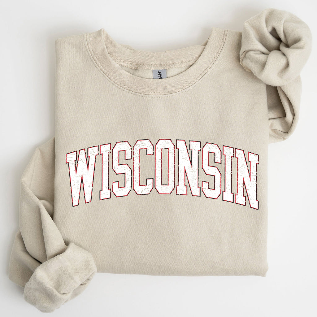 Wisconsin Football Game Day Big Game Touchdown Tailgate Party University State Sweatshirt