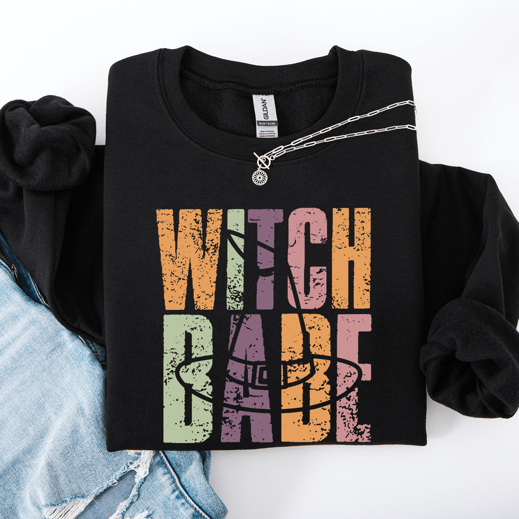 Witch Babe Halloween Mood Vibes Cozy Nightfall Mystic Spirit Edition Extra Sweatshirt