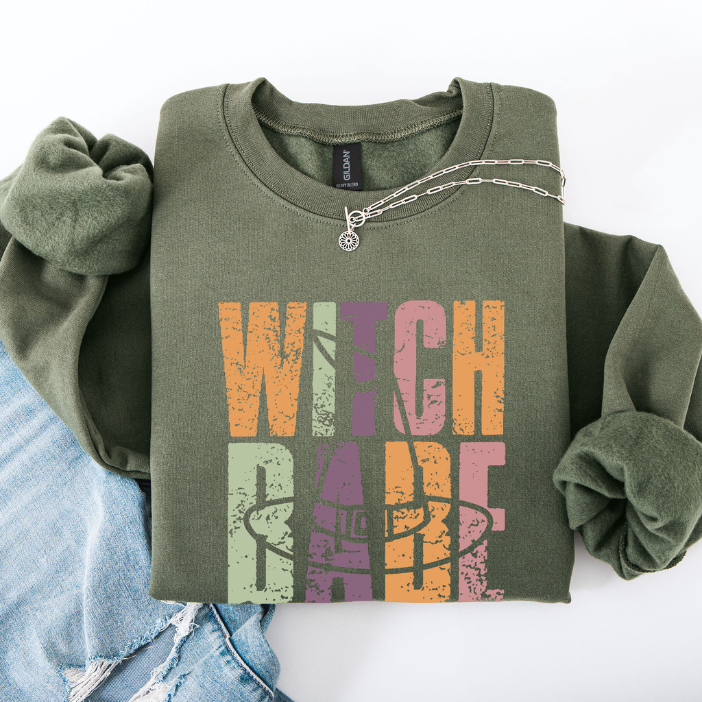 Witch Babe Halloween Mood Vibes Cozy Nightfall Mystic Spirit Edition Extra Sweatshirt
