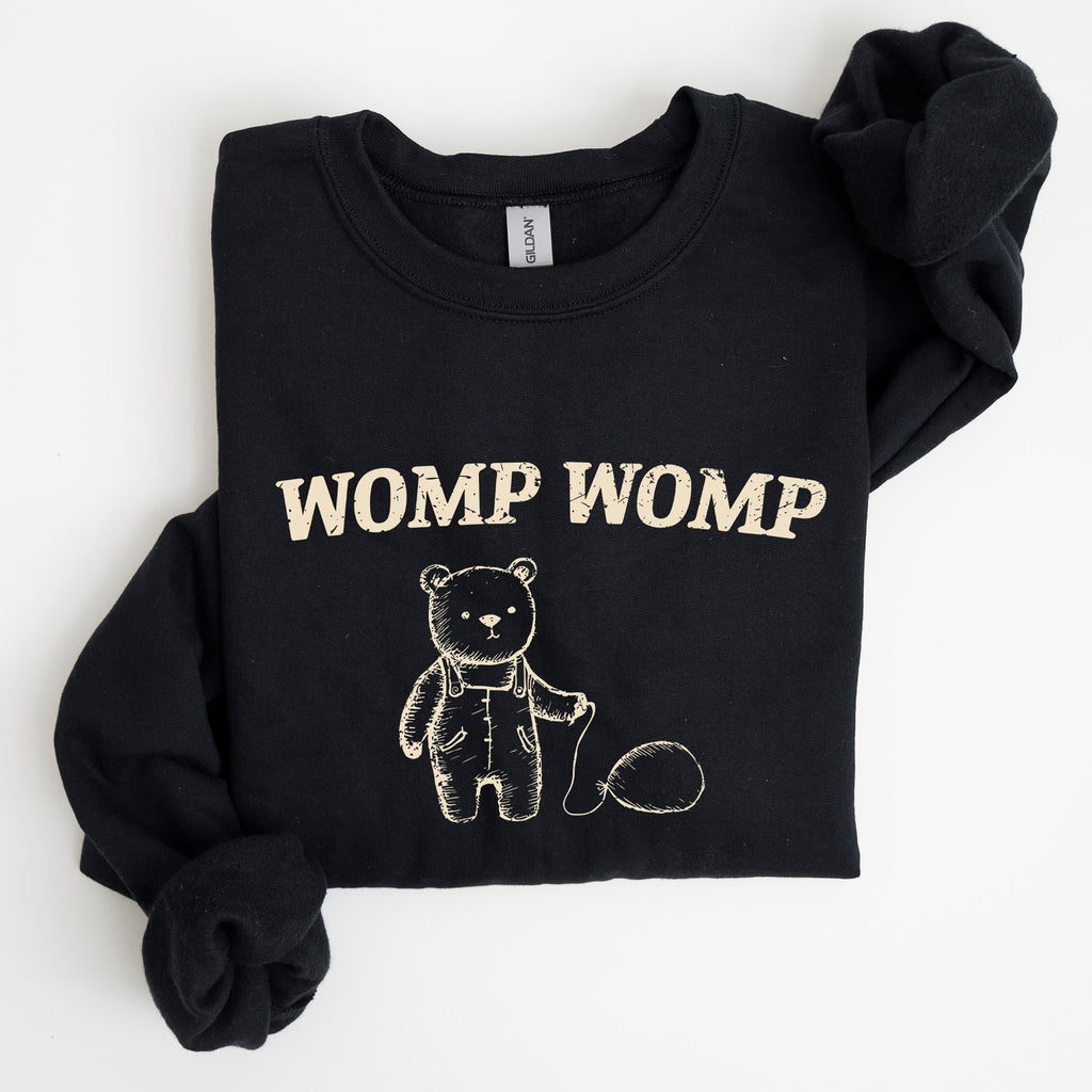 Womp Womp Sad Bear Balloon Meme Aesthetic Funny Graphic Limited Edition Sweatshirt