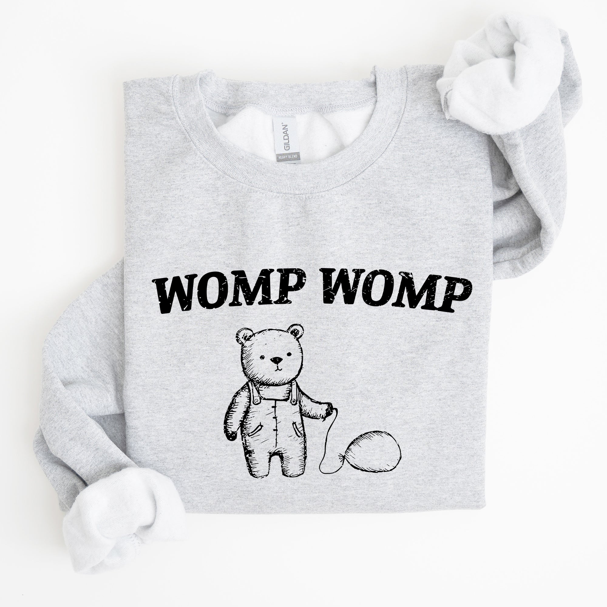 Womp Womp Sad Bear Balloon Meme Aesthetic Funny Graphic Limited Edition Sweatshirt
