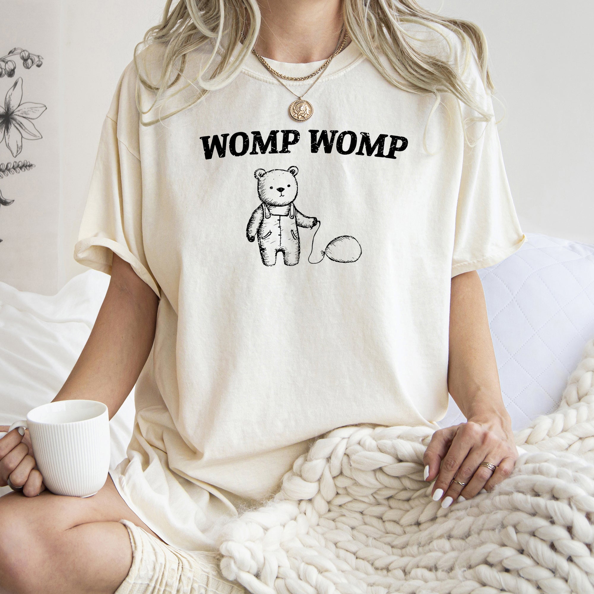 Womp Womp Sad Bear Balloon Meme Internet Culture Moment For Streetwear Fans Comfort Colors Tee