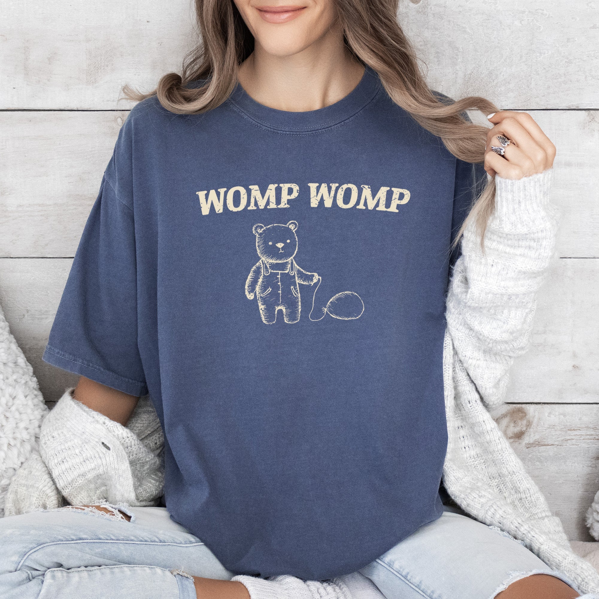 Womp Womp Sad Bear Balloon Meme Internet Culture Moment For Streetwear Fans Comfort Colors Tee