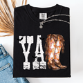 Y'all Cowboy Boots Western Halloween Autumn Fall Watercolor Graphic Comfort Colors Tee