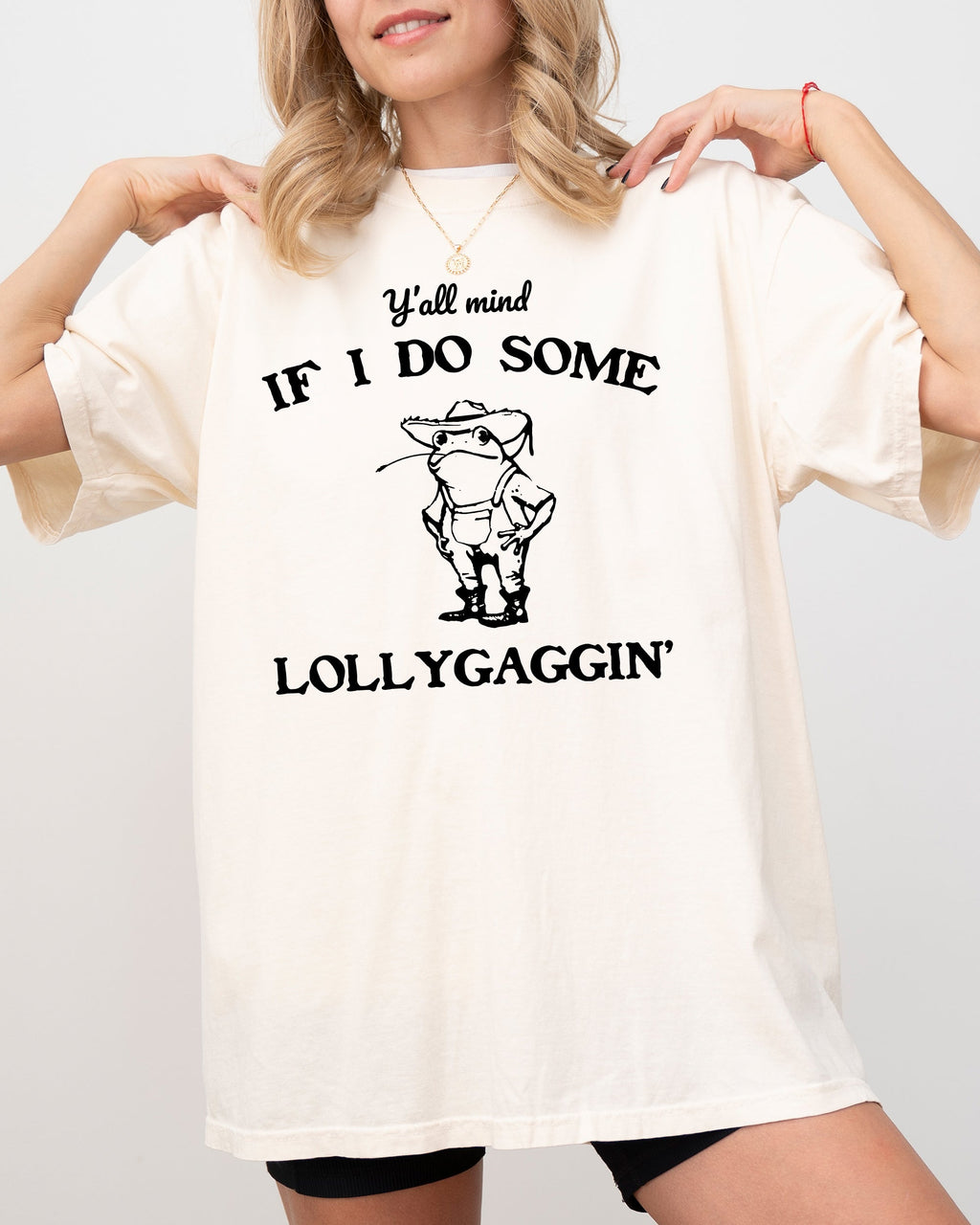 Y'all Mind If I Do Some Lollygaggin, Frog, Funny, Aesthetic, Meme, Toad Comfort Colors Tee