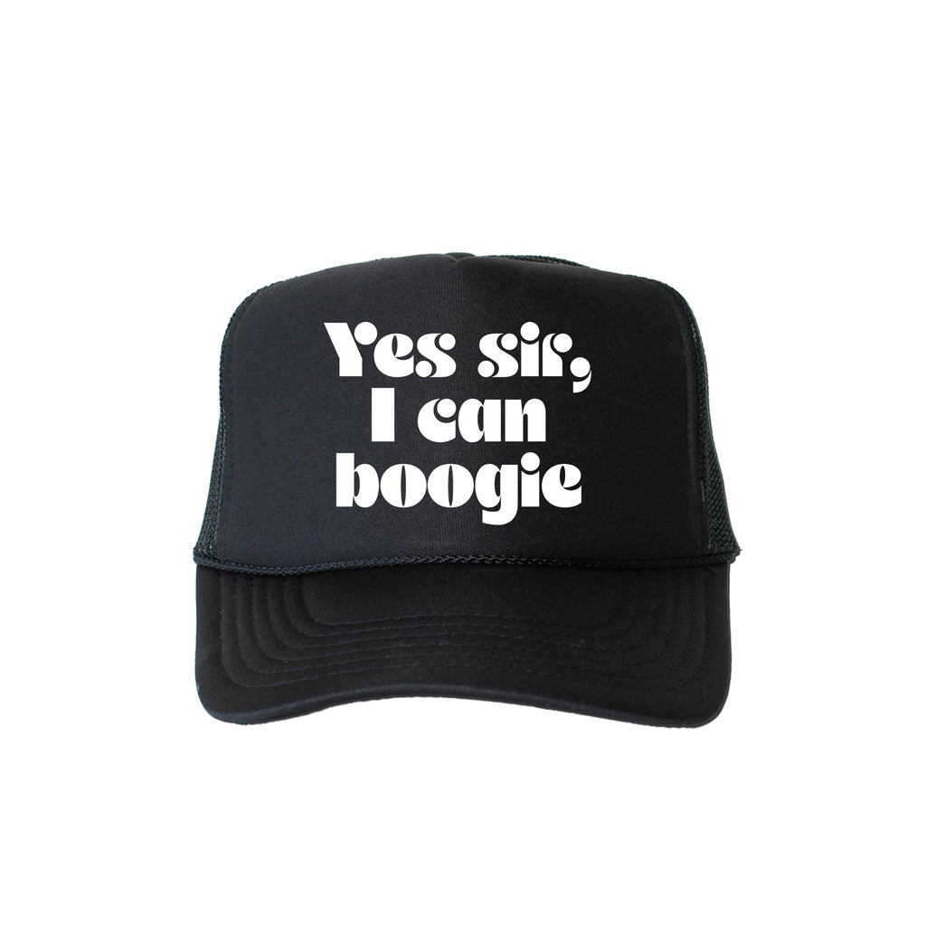 Yes Sir, I Can Boogie Slogan Trucker Hat With Adjustable Back Strap And Premium Stitching
