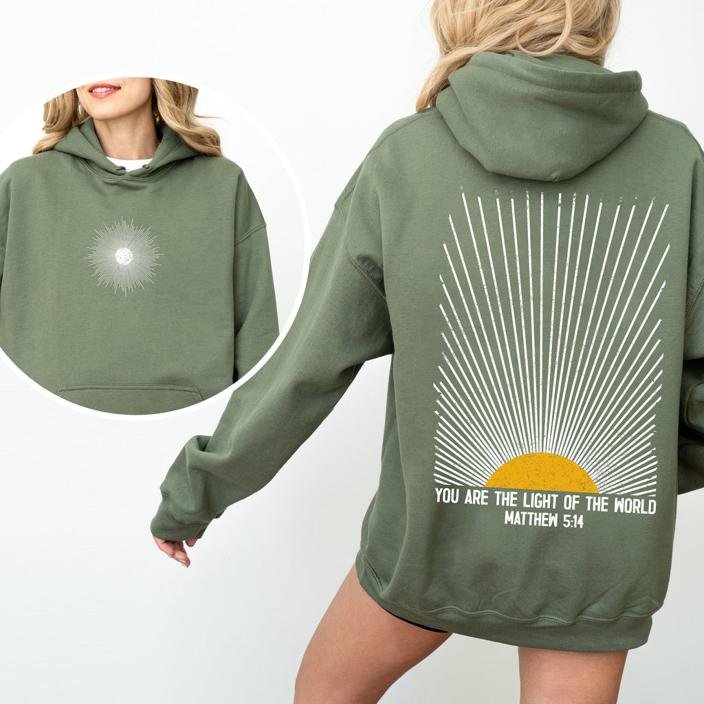 You Are The Light Of The World Faith Christian Bible Religious Faith Statement Hoodie