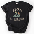 Zion National Park Nature Outdoors Hiking Camping Scenic Landscapes And Trails For Adventurers Comfort Colors Tee