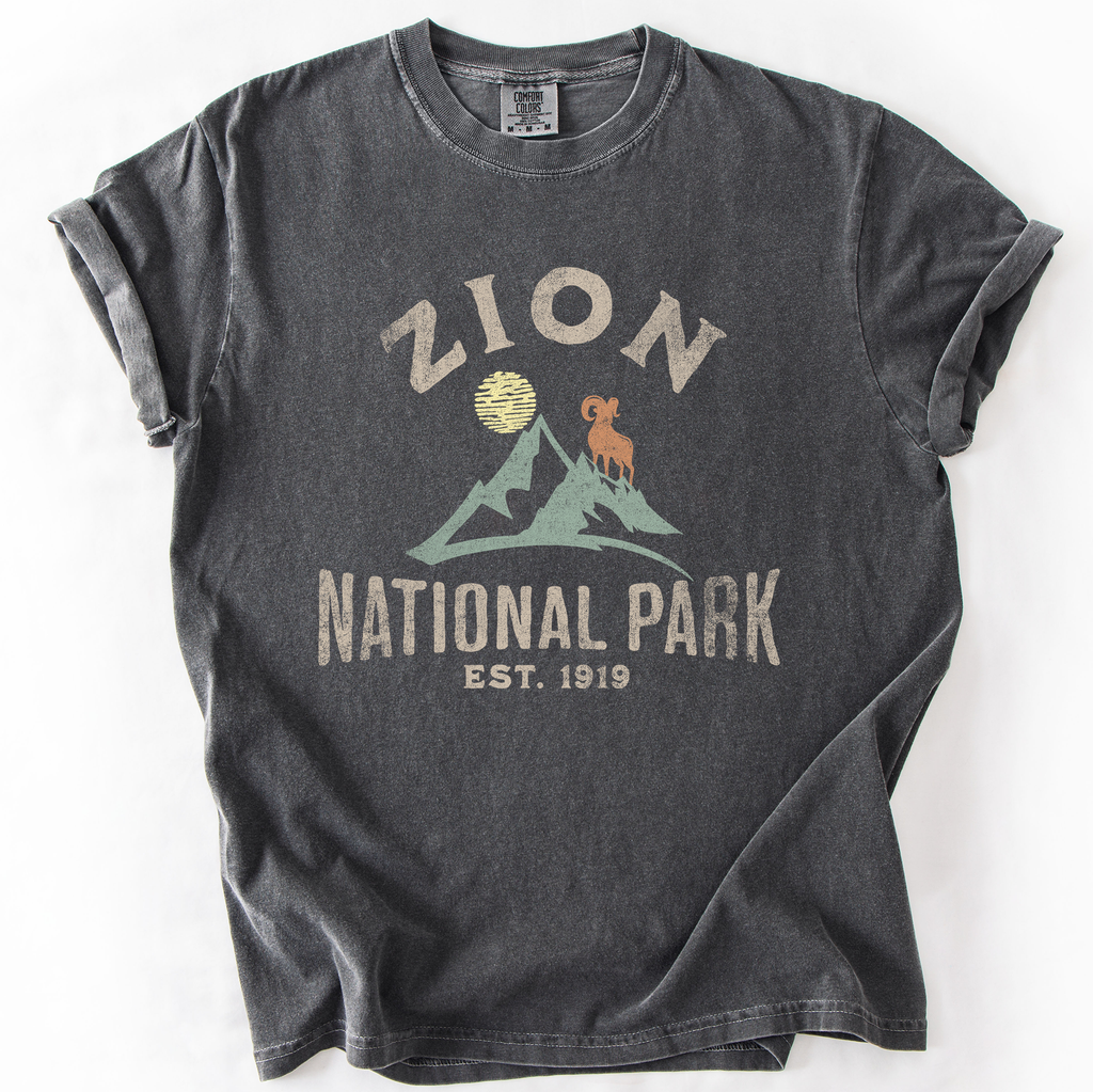 Zion National Park Nature Outdoors Hiking Camping Scenic Landscapes And Trails For Adventurers Comfort Colors Tee