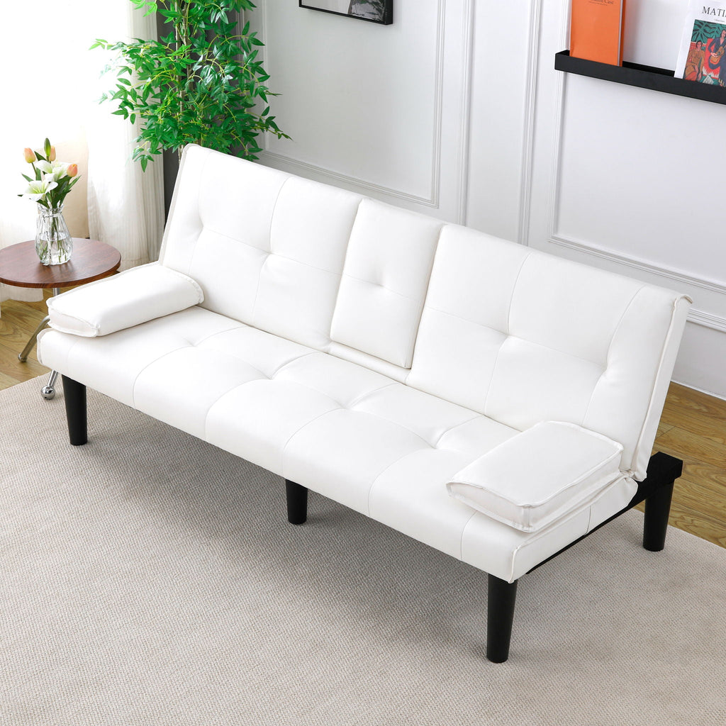 Sofa Bed With Foldable Design And Cup Holder