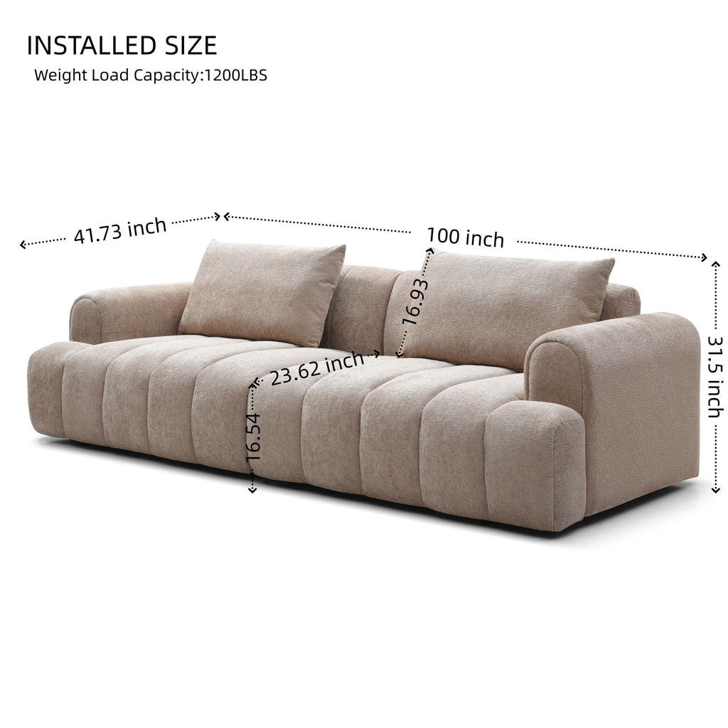4 Seater Sectional Sofa For Living Room Spaces - Camel