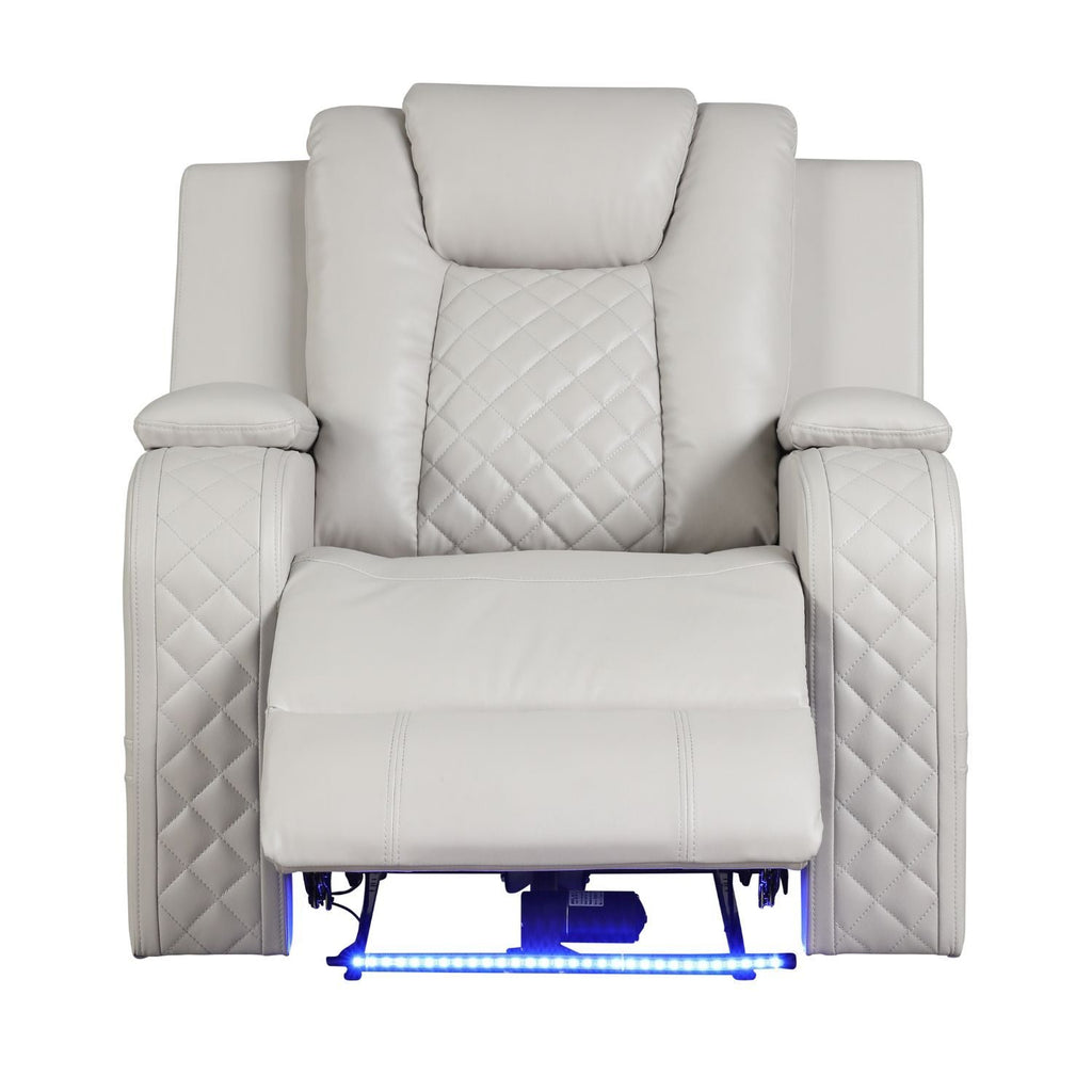 Benz - LED & Power Recliner Chair With Adjustable Headrest