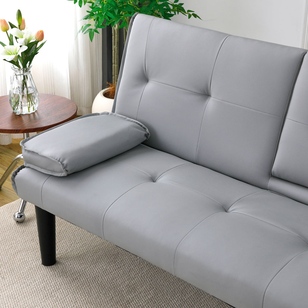 Sofa Bed With Foldable Design And Cup Holder