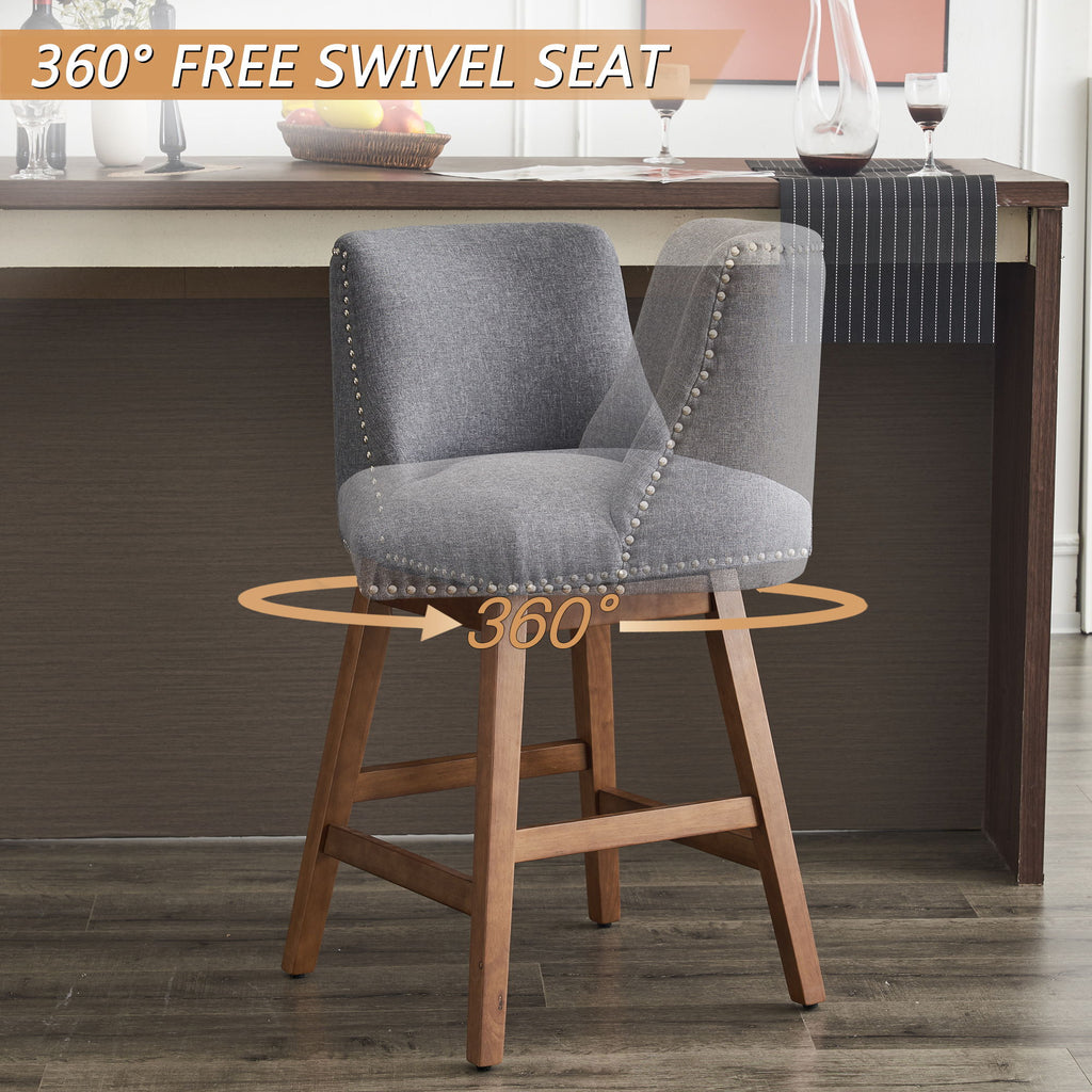 Upholstered Swivel Bar Stool