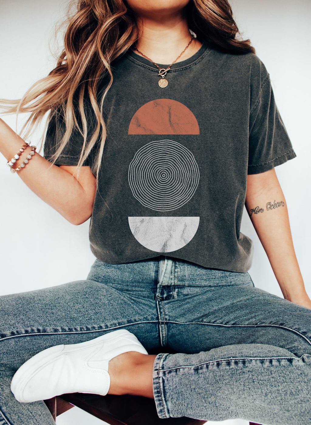 Abstract Geometric Circle Mandala Style Art Print Premium Limited Edition Comfort Colors Tee
