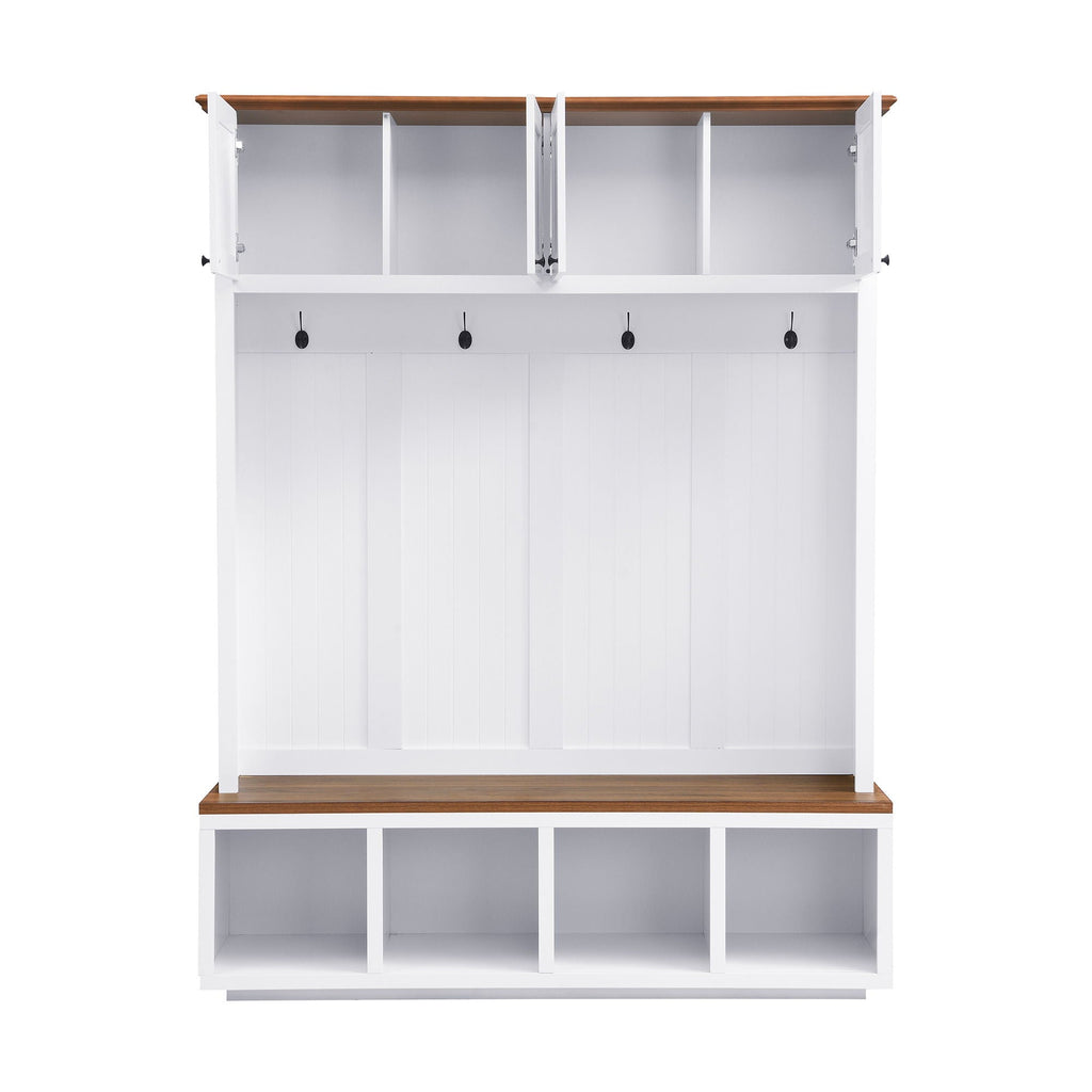 Entryway Hall Tree With Bench And Storage