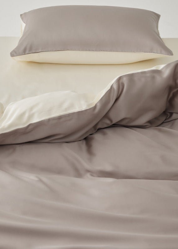 Adeline Pastel Silky Cooling TENCEL™ Bedding Set / Gray