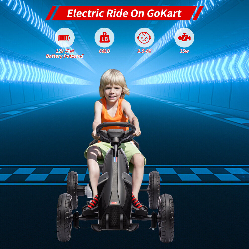 Adjustable Seat 4-Wheel Pedal Go Kart for Kids with Safety Belt
