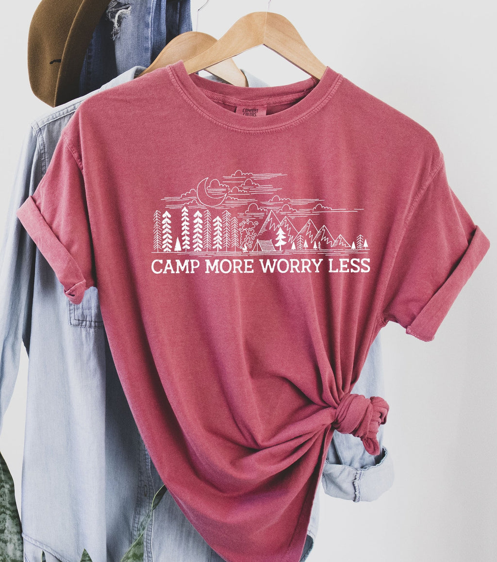 Camp More Worry Less Comfort Colors Tee