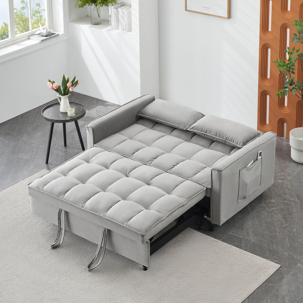 Sofa Bed With Pockets, 3 In 1 Convertible For Living Room