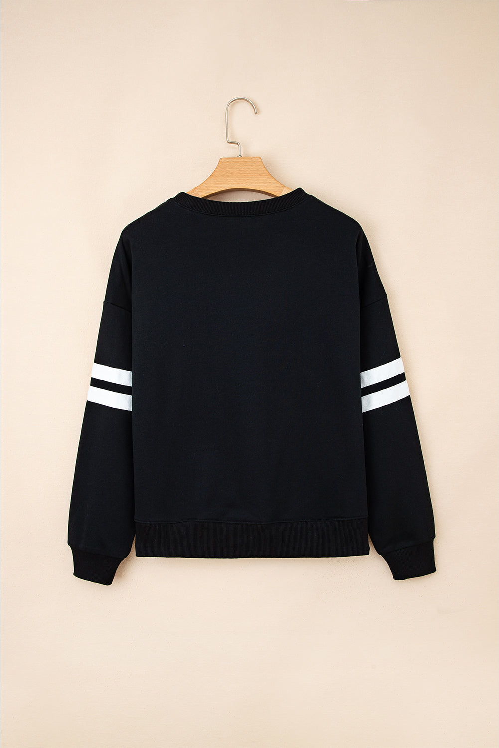 Varsity Stripe Detail Drop Shoulder Oversized Sweatshirt