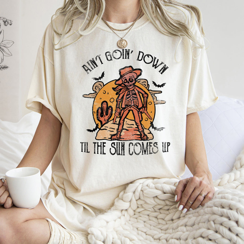 Ain't Goin' Down Skeleton Comfort Colors Tee