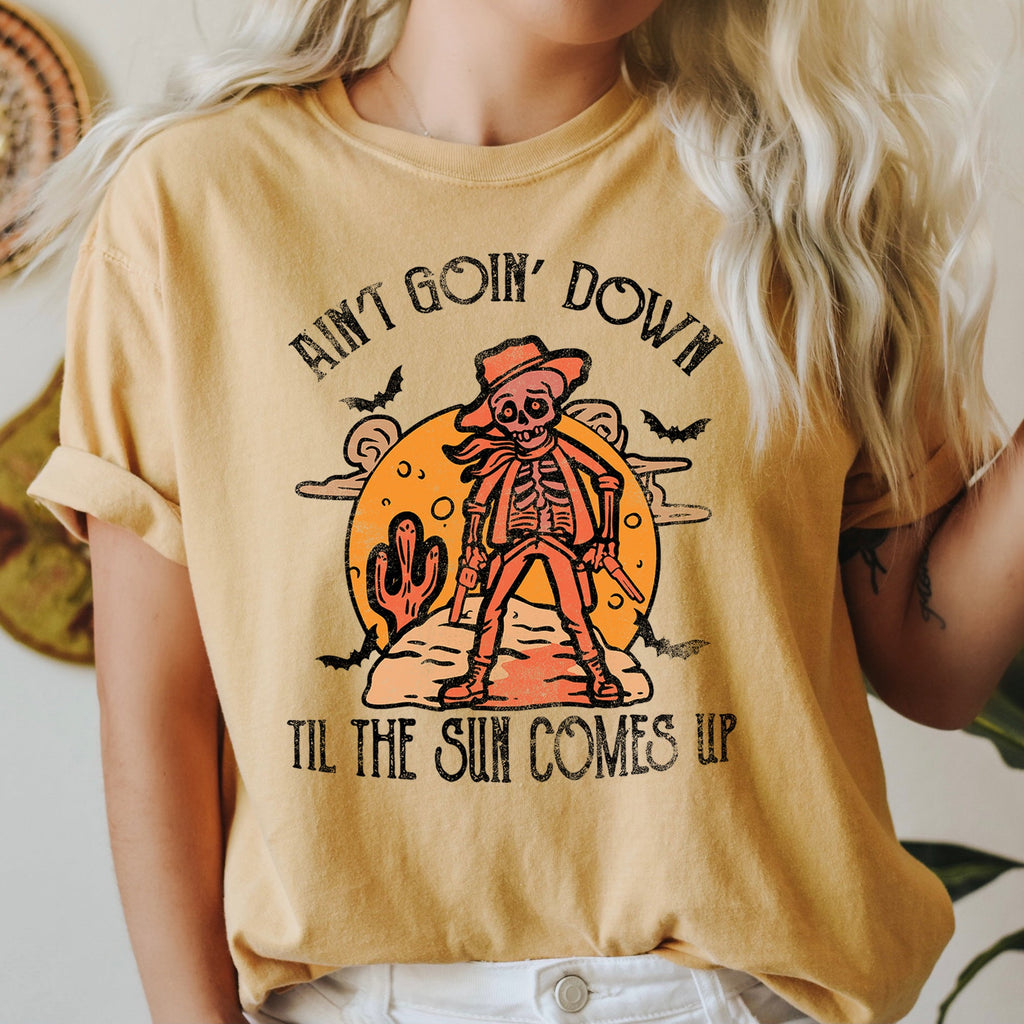 Ain't Goin' Down Skeleton Comfort Colors Tee