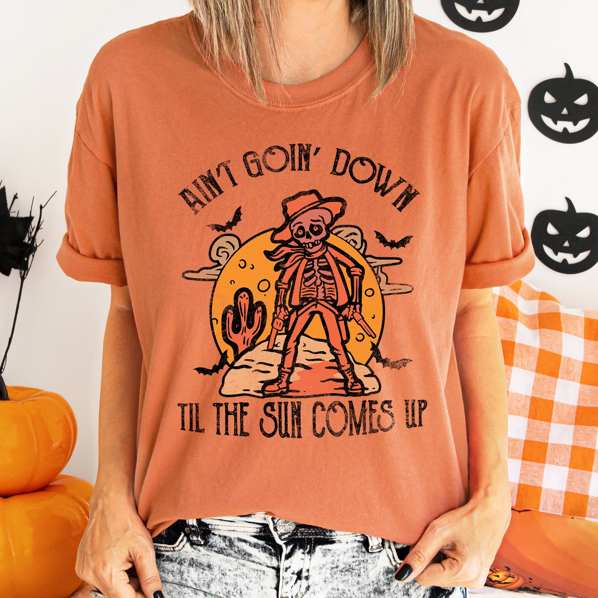 Ain't Goin' Down Skeleton Comfort Colors Tee