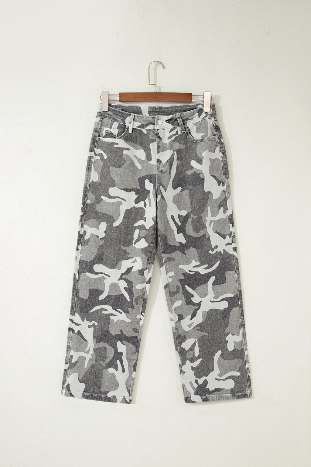 Camo Denim High Waist Jeans