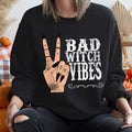 Bad Witch Vibes Vintage Halloween Moonlit Spooky Season Cozy Premium Edition Sweatshirt