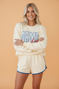 Game Day Crew Neck Sweatshirt & Shorts Set