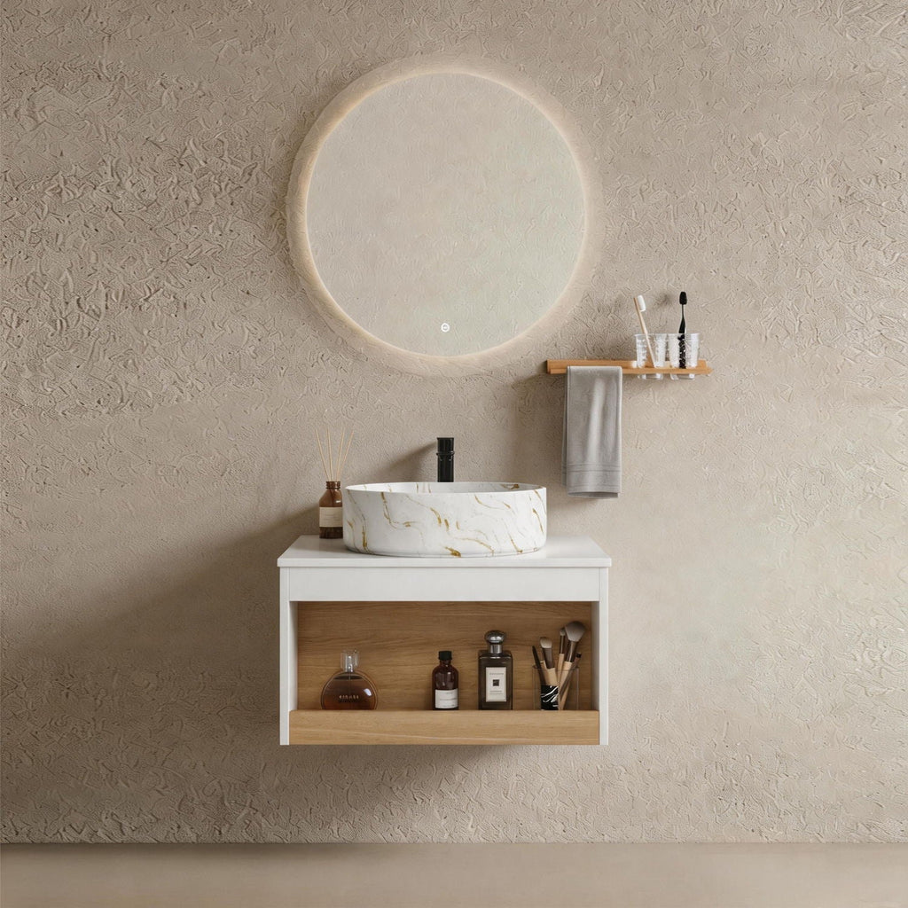 Floating Bathroom Vanity With Vessel Sink