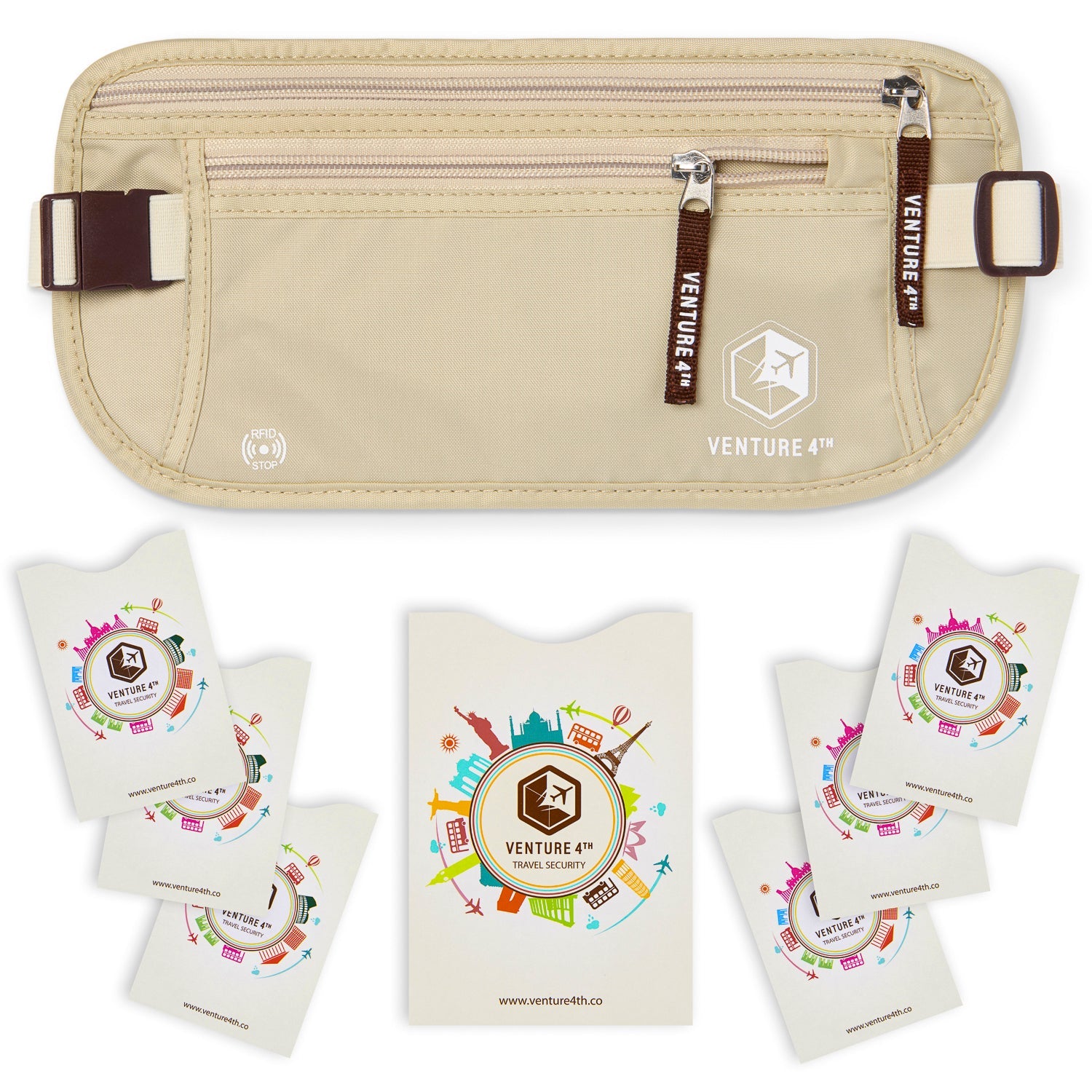 Travel Money Belt + RFID Sleeves