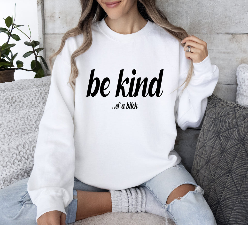 Be Kind Funny Sarcastic College Campus Edition Premium Fleece Graphic Sweatshirt