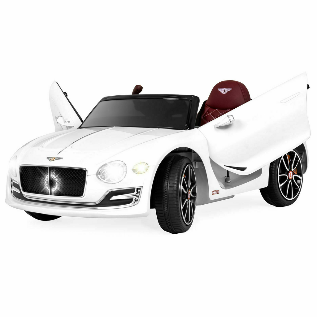 Bentley Style 12V Kids Ride On Car with Remote Control - Black/White