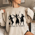 Witches Be Trippen Cozy Spooky Halloween Witchy Graphic Illustration Print Collection Sweatshirt