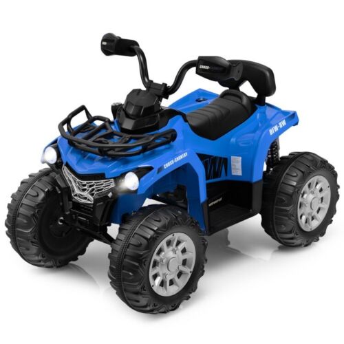 Blue 12V Kids Ride-On ATV with MP3 Player and Headlights