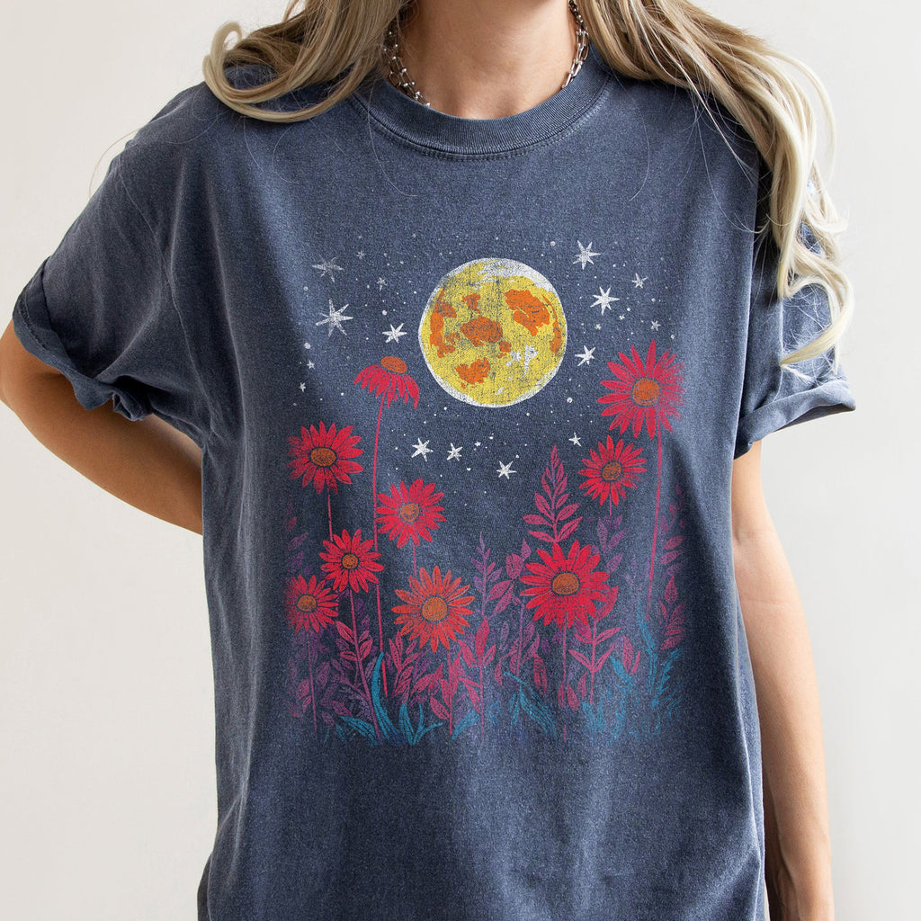 Bohemian Garden Moon Comfort Colors Tee