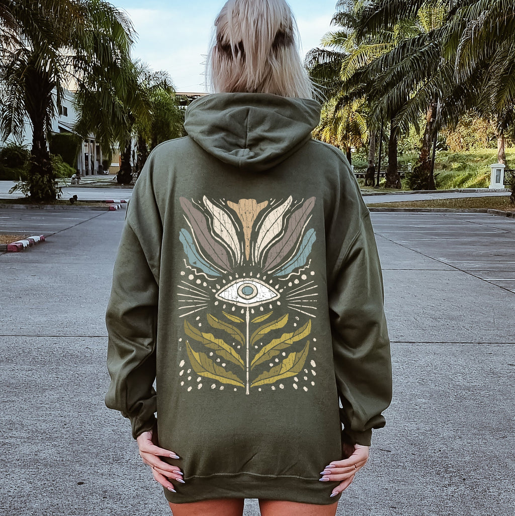 Mystical Floral Vintage Garden Mandala Dreamscape Ethereal Nightfall Edition Hoodie