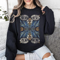 Boho Folk Art Vintage Mystical Floral Dreamcatcher Moon Mandala Garden Spirit Sweatshirt
