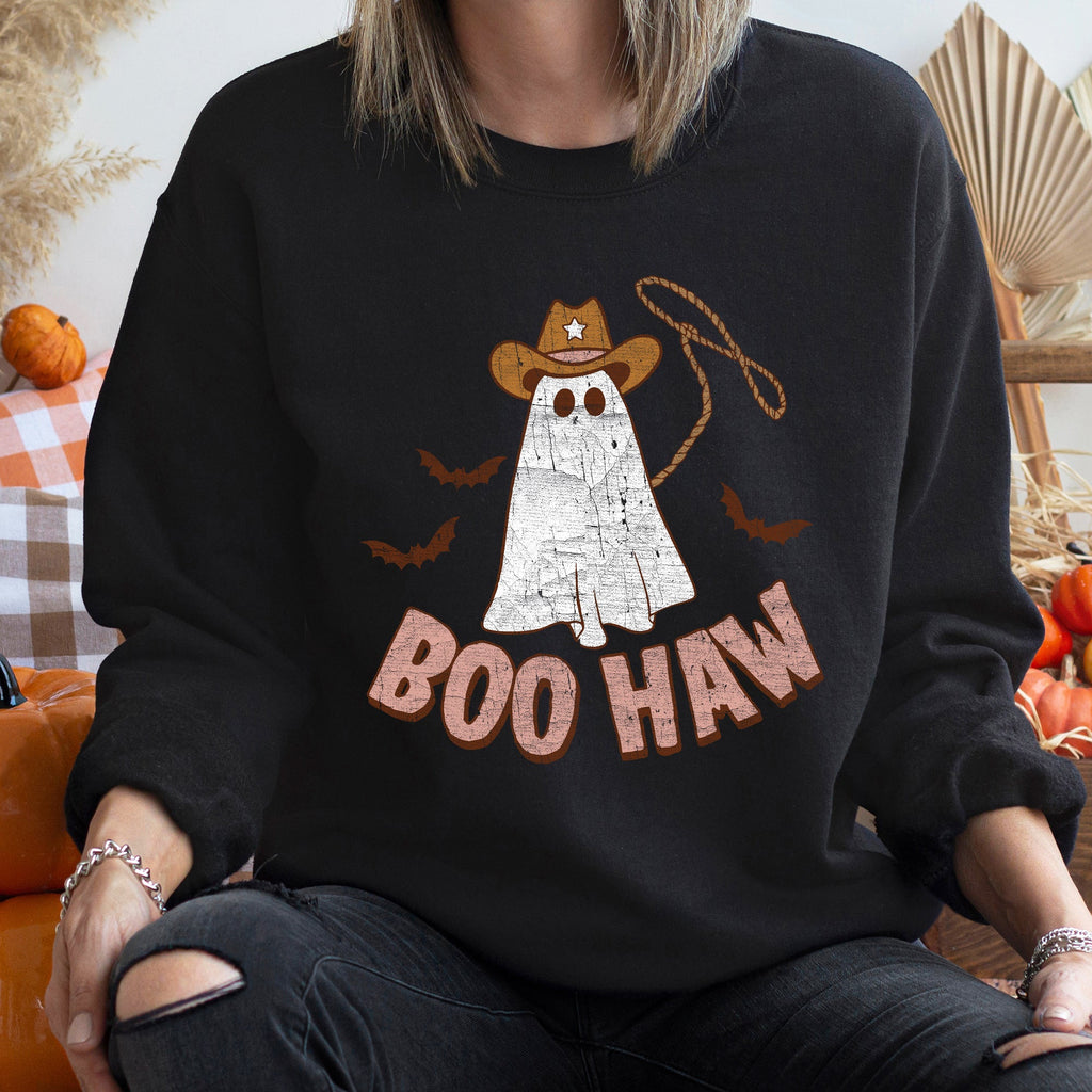 Boo Haw Cowboy Halloween Spooky Western Boot Scootin Boo Haw Edition Graphic Sweatshirt