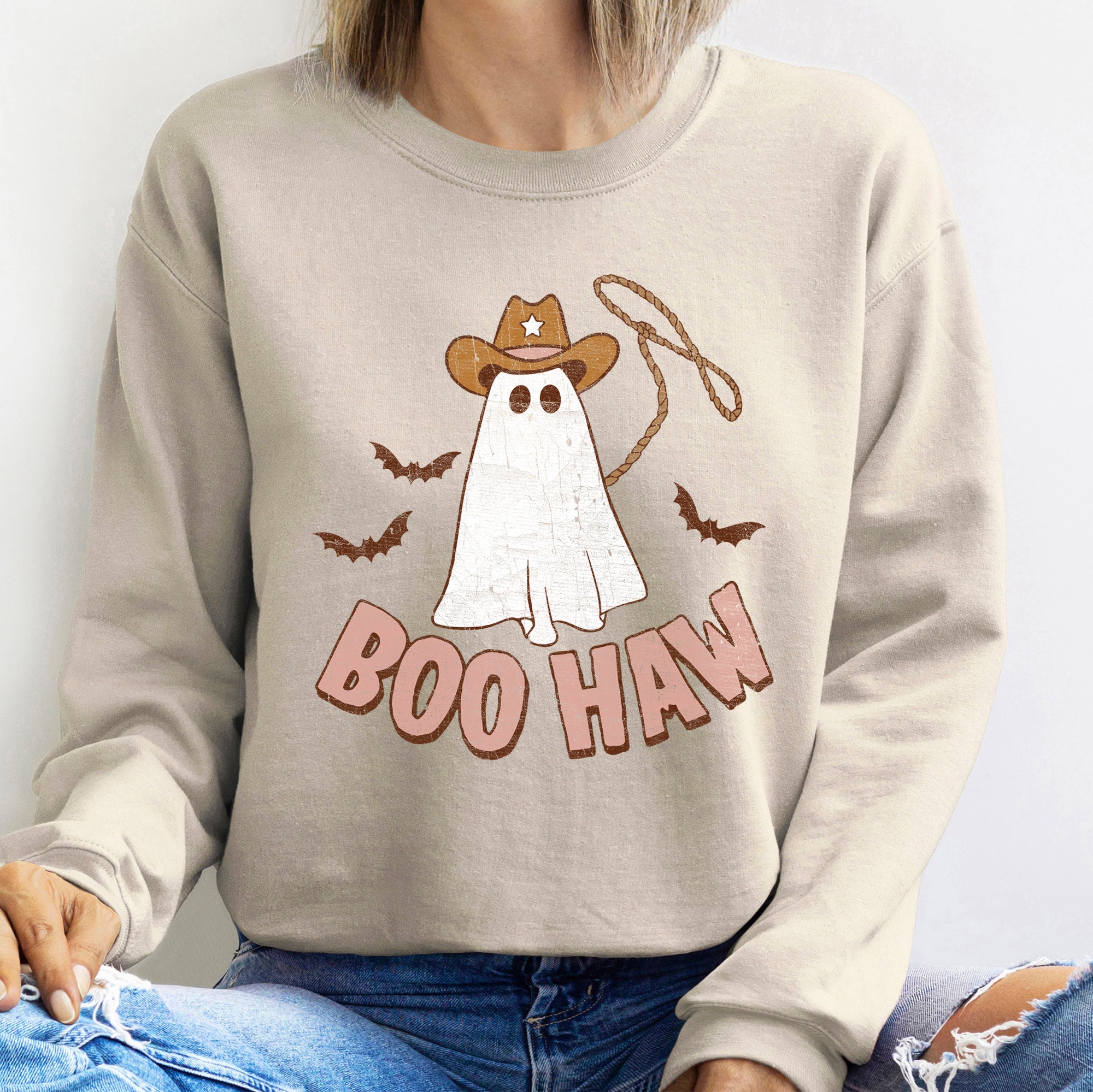 Boo Haw Cowboy Halloween Spooky Western Boot Scootin Boo Haw Edition Graphic Sweatshirt