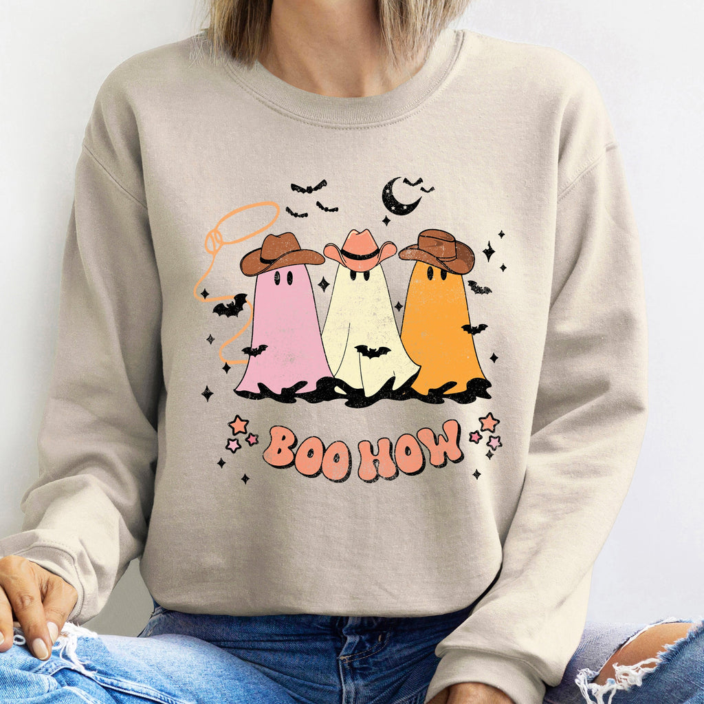 Boo How Ghosts Halloween Spooktacular Cozy Night In Edition Ultra Premium Sweatshirt