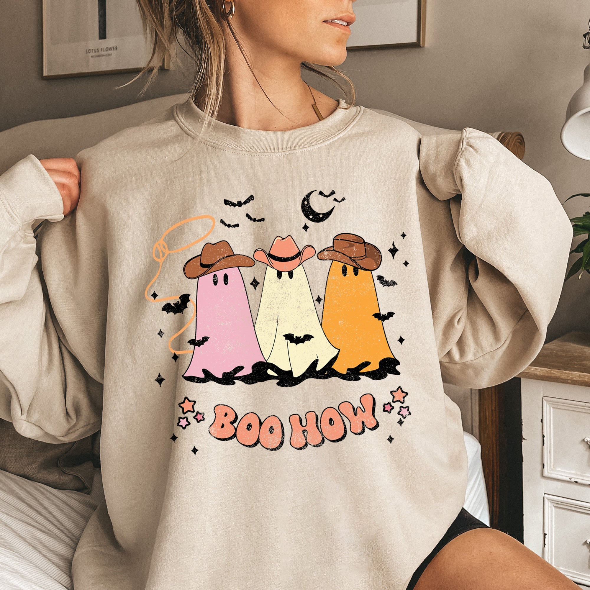 Boo How Ghosts Halloween Spooktacular Cozy Night In Edition Ultra Premium Sweatshirt
