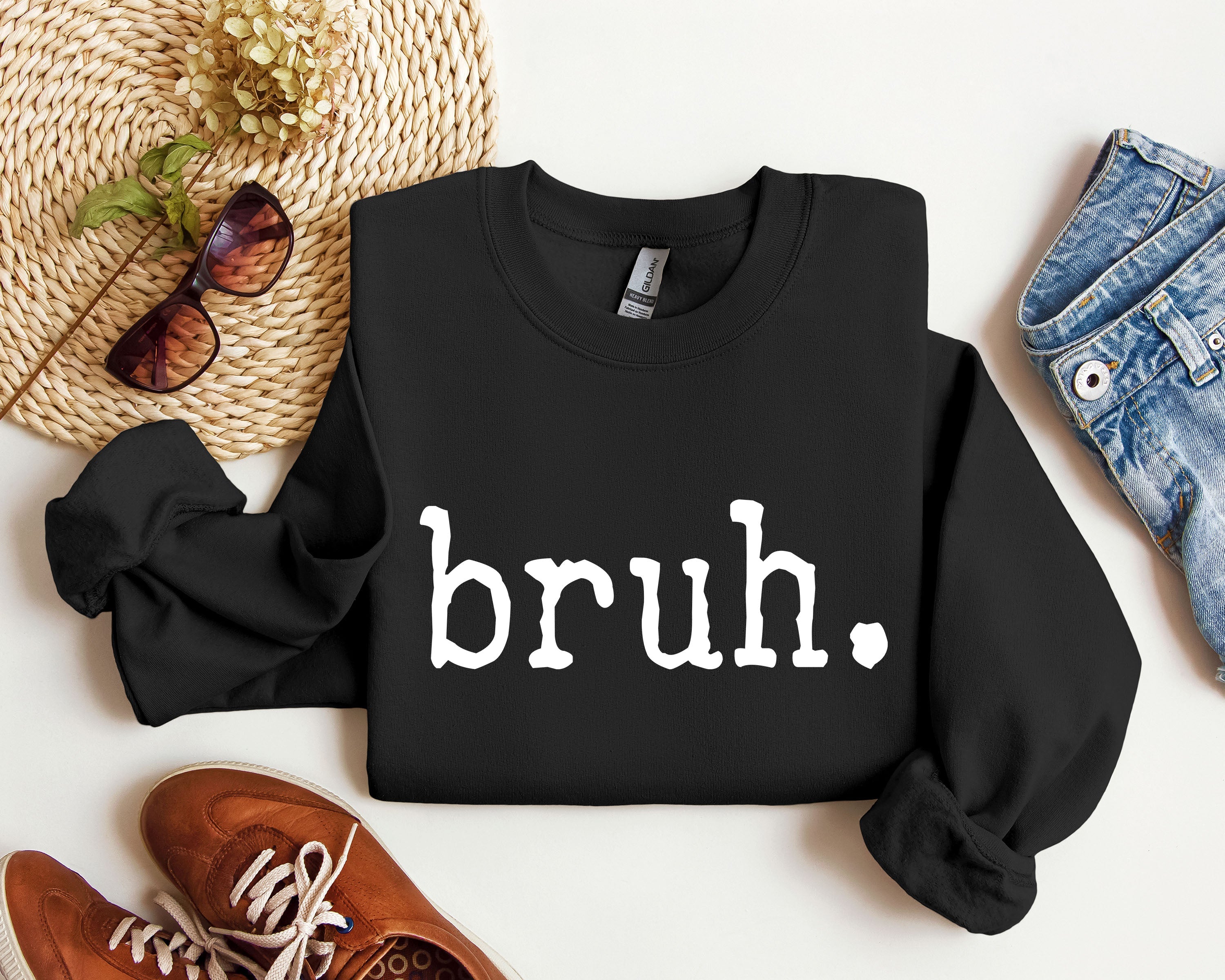 Bruh Funny Sarcastic College Life Saying About Late Night Study Sessions And Finals Sweatshirt