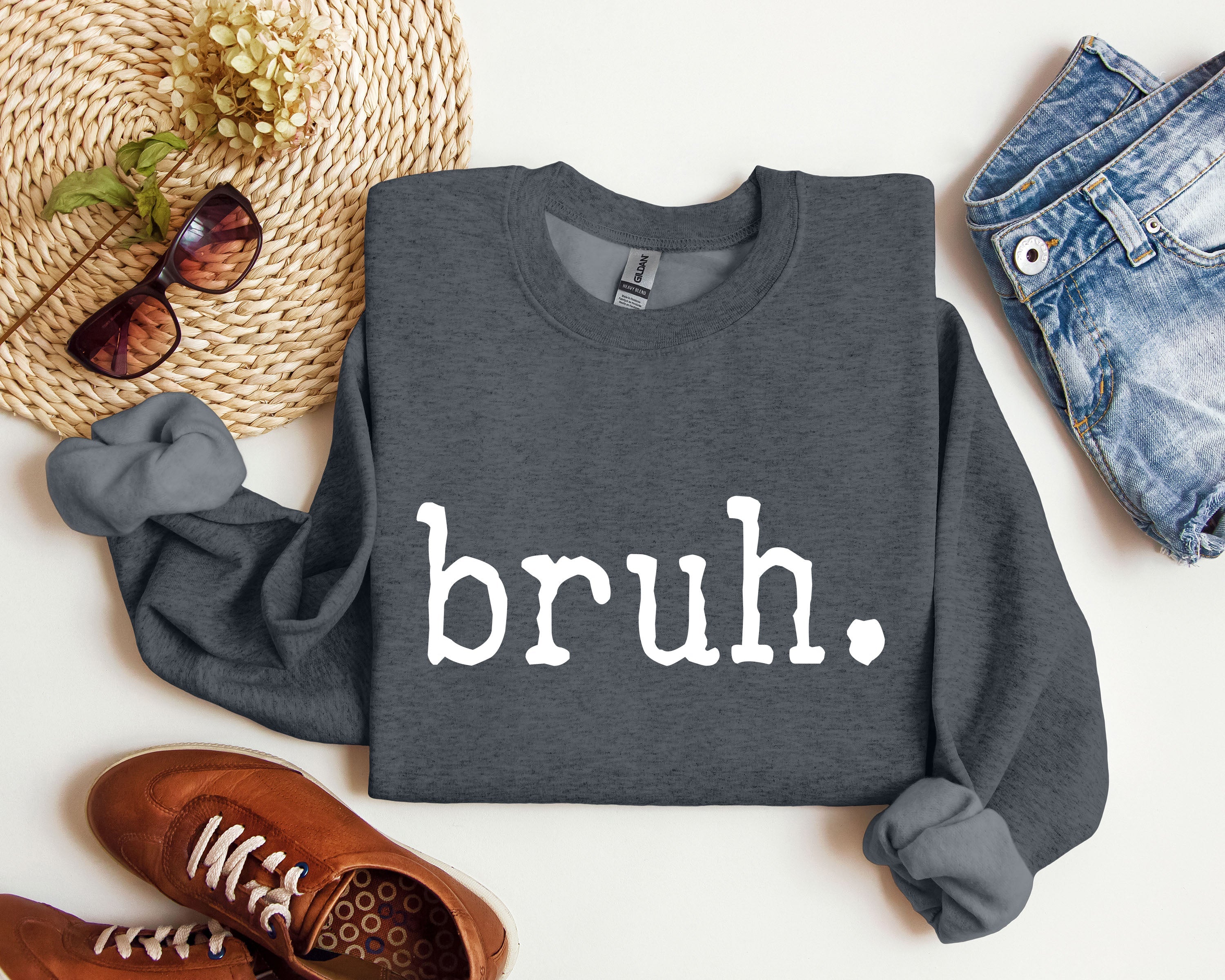 Bruh Funny Sarcastic College Life Saying About Late Night Study Sessions And Finals Sweatshirt