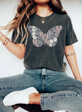 Floral Butterfly Garden Oasis Floral Print With Soft Touch Premium Comfort Colors Tee
