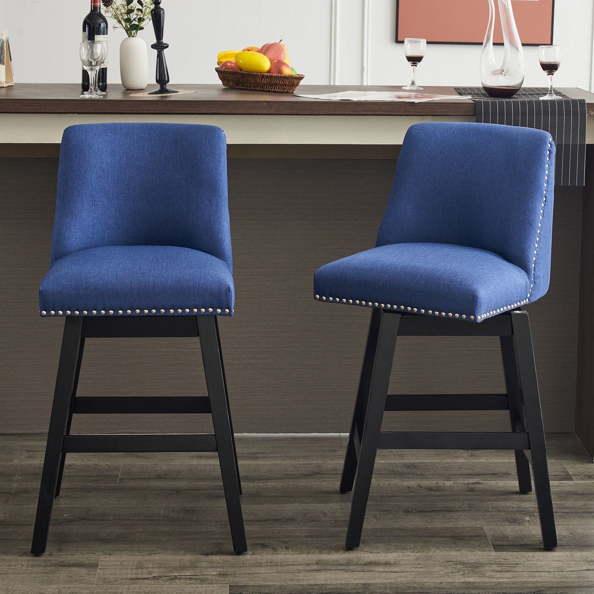 Upholstered Swivel Bar Stool