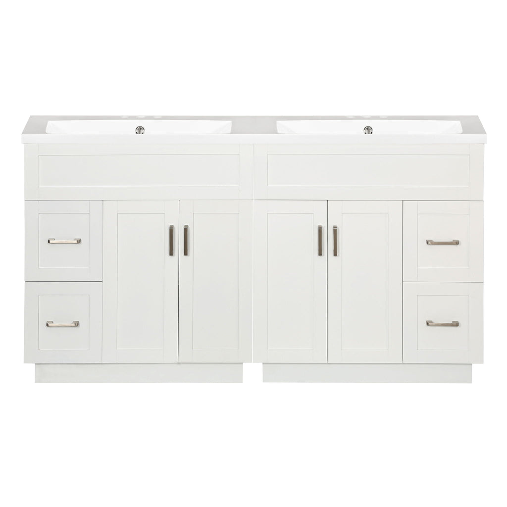 Bathroom Vanity With 2 Doors, 2 Drawers, Adjustable Shelf, Hidden Slides & Soft Close Hinges